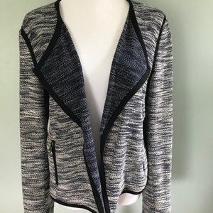 Ann Taylor Blazer Navy/White Tweed, Size S
